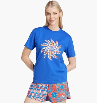 Футболка женская Adidas X Farm Rio Graphic Tee Blue IQ4485