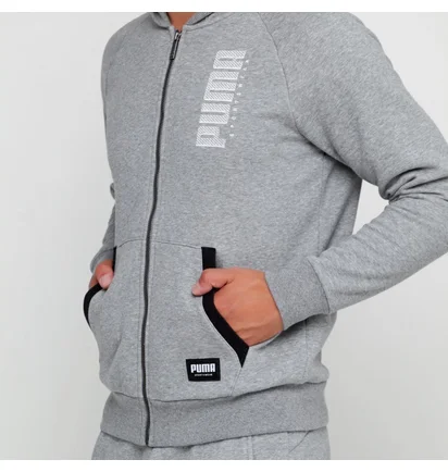Толстовка чоловіча Puma Athletics Fz Hoody Grey 580151-03