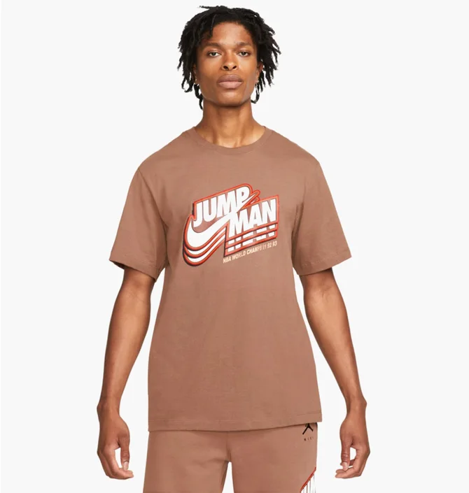 Футболка чоловіча Air Jordan M J JMPMN SS GFX CREW Brown DC9773-256