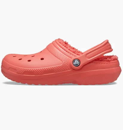 Тапочки женские CROCS Classic Lined Clog Orange 203591-6SL