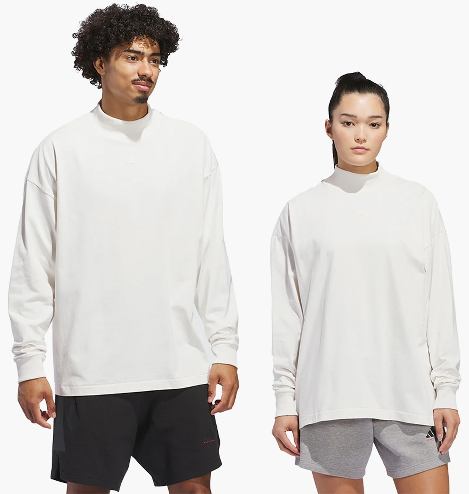 ᐉ Лонгслів унісекс Adidas Basketball Long Sleeve Tee White JE3766