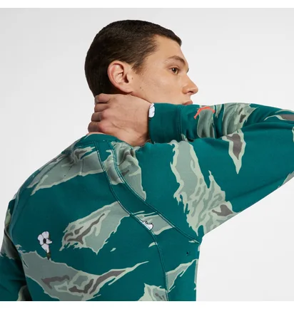 Свитшот мужской Air Jordan City Of Flight Fleece Crew Camo/Green Bq6845-010