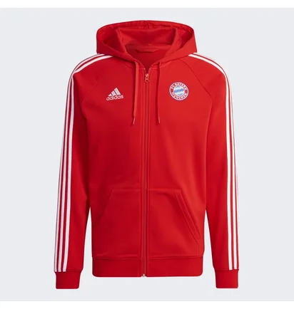 Толстовка мужская Adidas Fc Bayern Dna Full-Zip Hoodie Red Hf1356