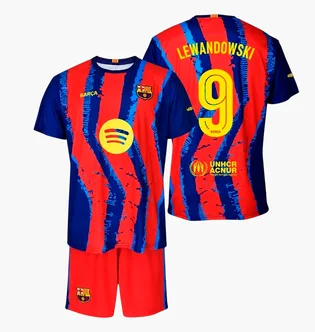 Футбольная форма детская FC Barcelona Lewandowski Blue/Red BC59EL