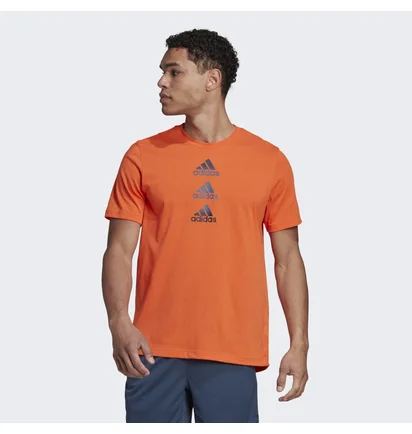 Футболка чоловіча Adidas Designed To Move Logo Tee Orange Hm4802