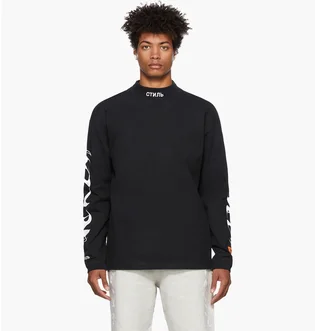 Лонгслив мужской Heron Preston Brush Longsleeve Black HMAB017F21JER0011001