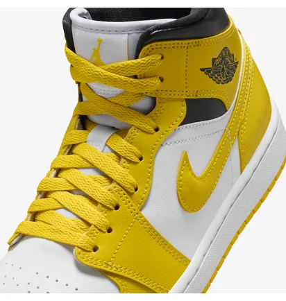 Кроссовки женские Air Jordan 1 Mid Yellow/White BQ6472-170
