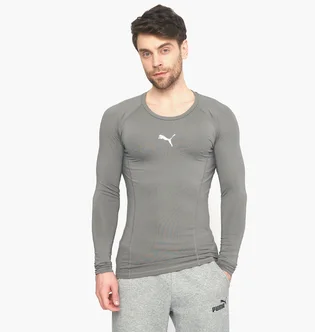 Лонгслів чоловічий Puma Liga Baselayer Tee Ls Grey 65592017
