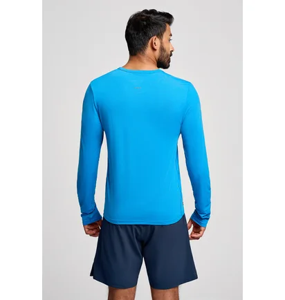Лонгслив мужской Saucony Stopwatch Long Sleeve Light Blue SAM800379-CBH