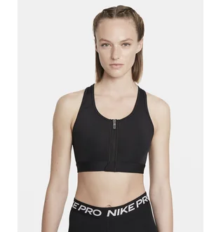 Топ женский Nike W Df Swsh Zip Front Bra Black DD1205-010