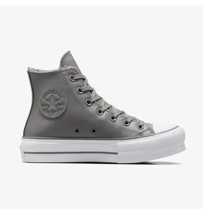 Кеды унисекс Converse Chuck Taylor All Star Lift Platform Leather Grey A05511C