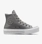 Кеды унисекс Converse Chuck Taylor All Star Lift Platform Leather Grey A05511C