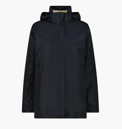 Парка жіноча CMP Zip Hood Detachabl Black/Beige 35K3796D-U901