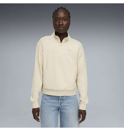 Кофта женская Puma Class Relaxed Half-Zip Beige 691873-87