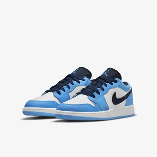 Кроссовки детские Air Jordan 1 Low Light Blue/White 553560-144