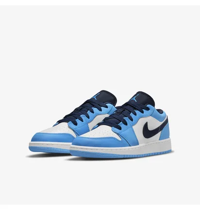 Кросівки дитячі Air Jordan 1 Low Light Blue/White 553560-144