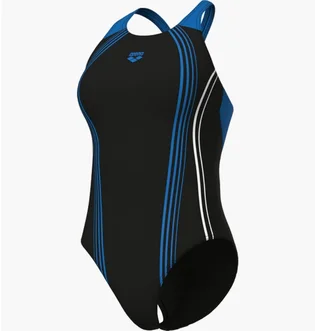 Купальник женский Arena Clear Lines Swimsuit V Back Lb Black 010255-580