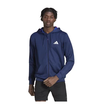Толстовка мужская Adidas Train Essentials Seasonal Training Full-Zip Jacket Blue IB8139