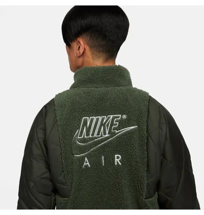 Куртка мужская Nike Sportswear Sherpa Half Zip Jacket Carbon Green Dd6446-335
