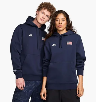 Худи унисекс Nike Sb Fleece Pullover Hoodie Blue FZ4102-451