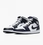 Кроссовки мужские Air Jordan 1 Mid White/Blue 554724-174