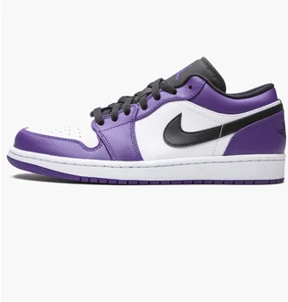 Кроссовки мужские Air Jordan 1 Low White/Violet 553558-500