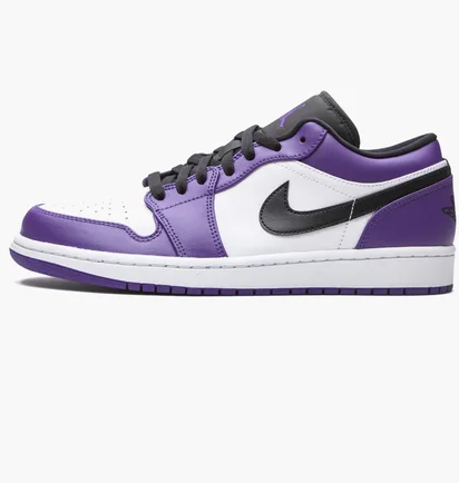 Кросівки чоловічі Air Jordan 1 Low White/Violet 553558-500