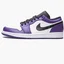 Кросівки чоловічі Air Jordan 1 Low White/Violet 553558-500