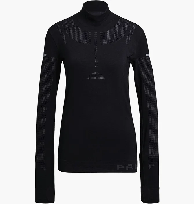 Лонгслив женский Adidas Primeknit Running Mid-Layer Black H13228