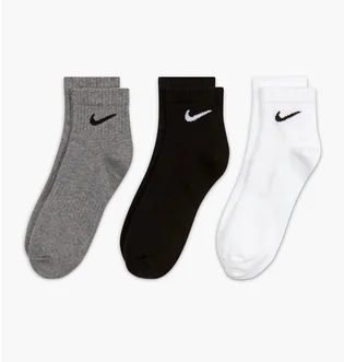 Носки унисекс Nike Everyday Ltwt Ankle Multi (3 пары, неутепленные) SX7677-964