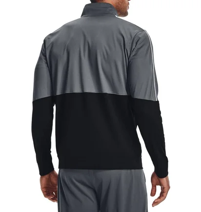 Олимпийка мужская Under Armour Jacket Ua Pique Track Jacket-Gry Grey/Black 1366202-012