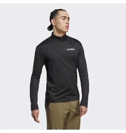 Лонгслив мужской Adidas Terrex Multi Half-Zip Long Sleeve Tee Black Ht9501