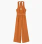 Комбинезон женский Mango Polka-Dot Long Jumpsuit Orange 37050423