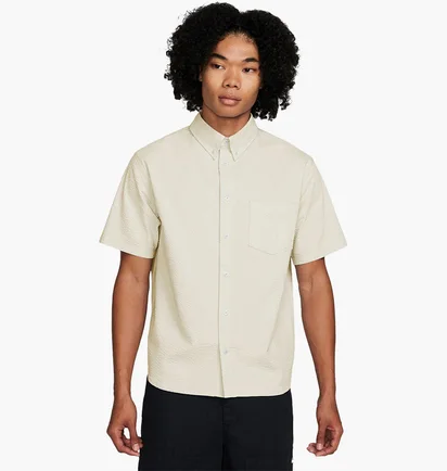 Рубашка мужская Nike Life Short Sleeve Button Down Shirt Beige FN3222-030