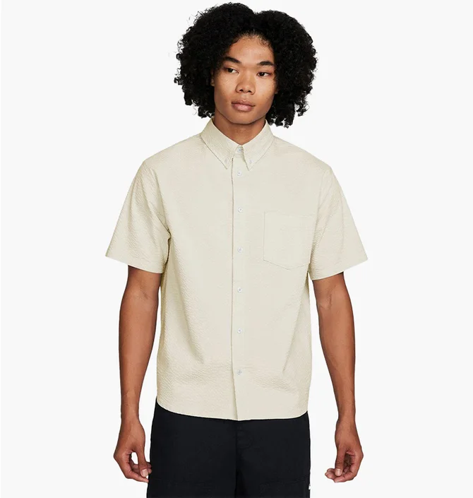 Рубашка мужская Nike Life Short Sleeve Button Down Shirt Beige FN3222-030