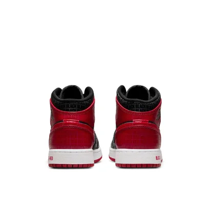 Кросівки дитячі Air Jordan 1 Mid Black/Red Dm9650-001