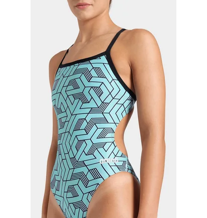 Купальник женский Arena Escape Swimsuit Challenge Back 44 Turquoise 007739-580