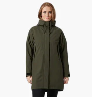 Парка женская Helly Hansen Mono Material Ins Rain Coat Green 53652-431