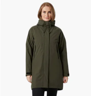 Парка женская Helly Hansen Mono Material Ins Rain Coat Green 53652-431