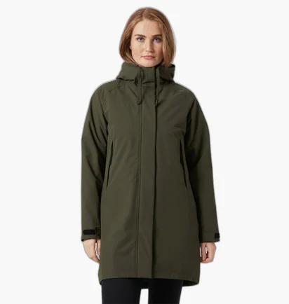 Парка женская Helly Hansen Mono Material Ins Rain Coat Green 53652-431