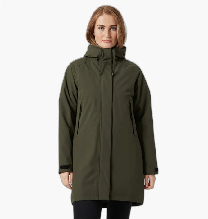 Парка женская Helly Hansen Mono Material Ins Rain Coat Green 53652-431