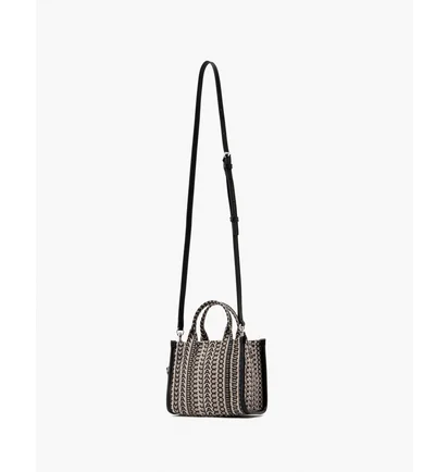 Сумка женская Marc Jacobs The Monogram Mini Tote Bag Black H021M06RE22-BEIGE-MULTI-64190