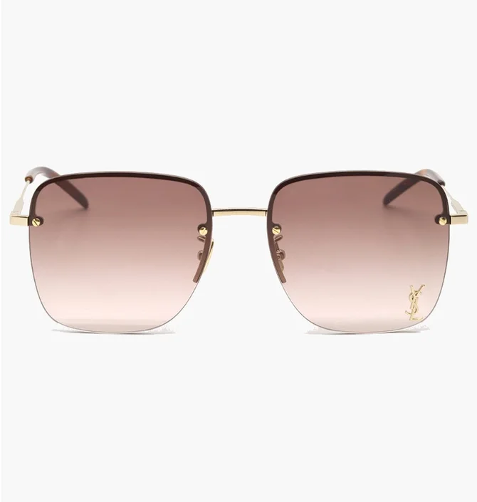 Солнцезащитные очки женские SAINT LAURENT Brown/Gold SL-312M-008-58