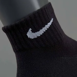 Носки унисекс Nike Lightweight Quarter (3 пары) Black Sx4706-001