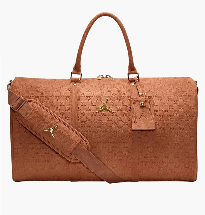 Сумка чоловіча Nike Suede Monogram Duffel Brown LM9205-X6X