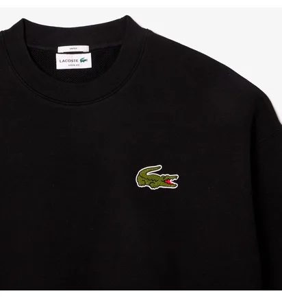 Свитшот унисекс Lacoste Loose Fit Badge Black SH2741.031
