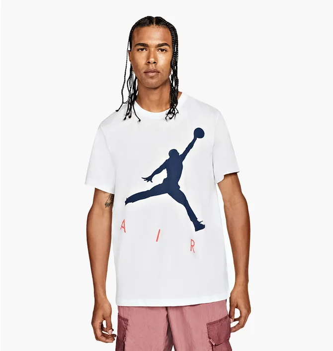 Футболка чоловіча Nike M J Jumpman Air Hbr Ss Crew White CV3425-100