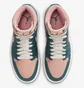Кроссовки женские Air Jordan 1 Mid Green/Pink Bq6472-308