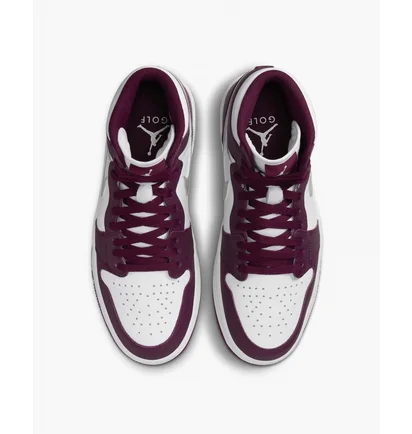 Кроссовки мужские Air Jordan I High G MenS Golf Shoes White/Bordo DQ0660-103
