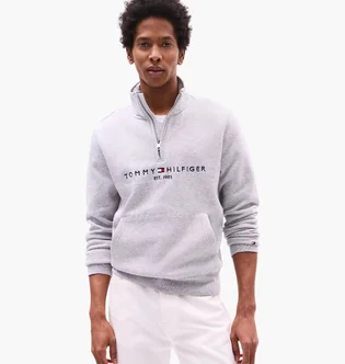 Кофта мужская Tommy Hilfiger Embroidered Tommy Logo Quarter-Zip White 78JB338-202-HJW